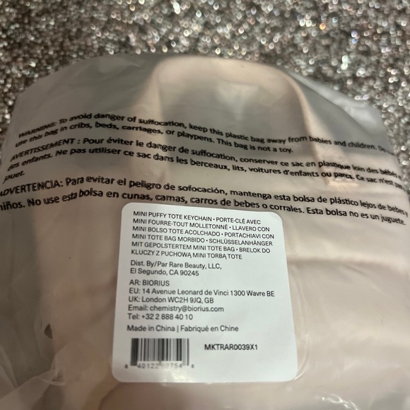 Rare Beauty Women's Mini Puffy Tote Keychain/Bag Charm - Picture 4 of 7